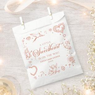 Bolsa De Papel Un pequeño Día de San Valentín para un bebé Shower