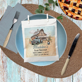 Bolsa De Papel Un pequeño pequeño granjero, niño pequeño, ducha g