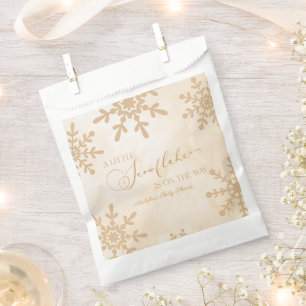 Bolsa De Papel Un pequeño Snowflake Winter Wonderland Baby Shower