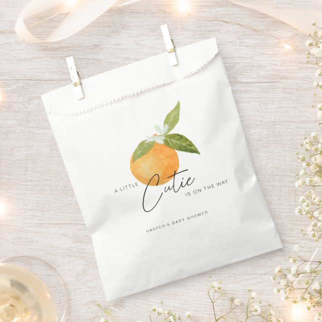 Bolsa De Papel Un poco curas Naranjas de Baby Shower (Cortado)