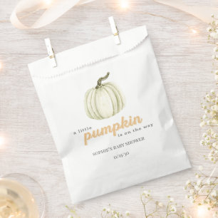 Bolsa De Papel Un poco de color de agua de calabaza Baby Shower