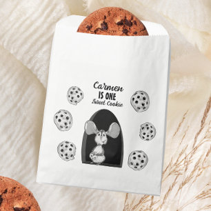 Bolsa De Papel Un Ratón de Galleta Dulce Cumpleaños Uno