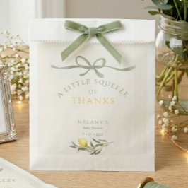 Bolsa De Papel Un Toque de Gracias Limón Cítrico Baby Shower