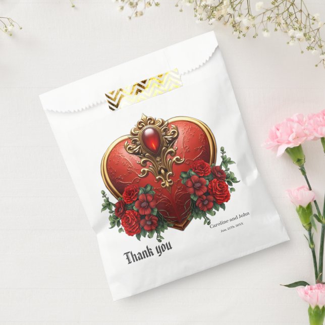 Bolsa De Papel Un toque gótico, corazones y conexión eterna. (Sellado)