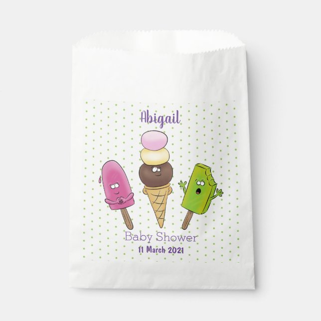 Bolsa De Papel Un trío de personalizado de helados de helado de s (Anverso)