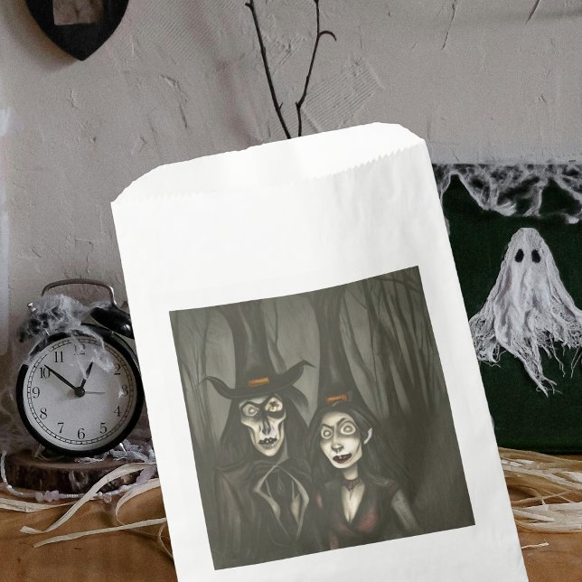 Bolsa De Papel Un vampire et une sorcière à Halloween (Subido por el creador)