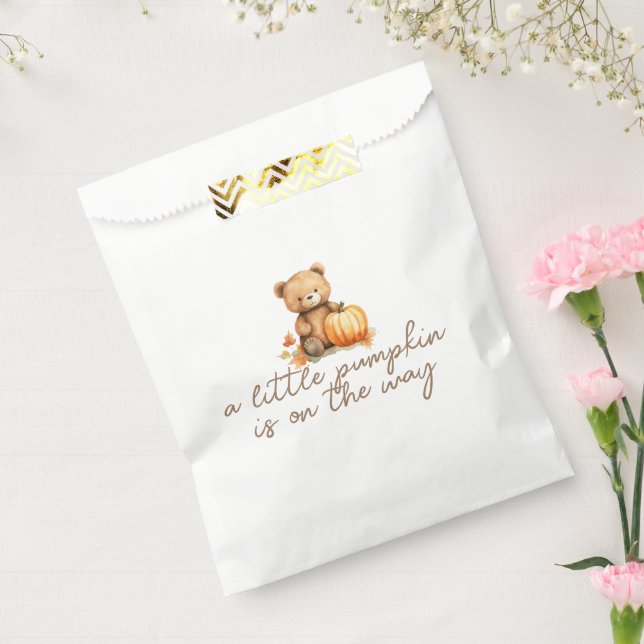 Bolsa De Papel Una calabaza está en camino a Baby Shower (Sellado)