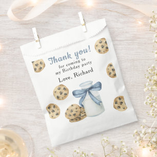 Bolsa De Papel Una dulce galleta y leche Cumpleaños Gracias