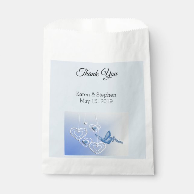 Bolsa De Papel Una mariposa y corazones (Anverso)