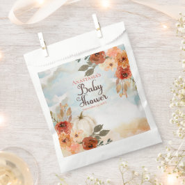 Bolsa De Papel Una pequeña calabaza | Chica floral Baby Shower