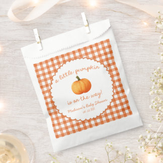Bolsa De Papel Una pequeña fiesta de bebé otoñal naranja capricho