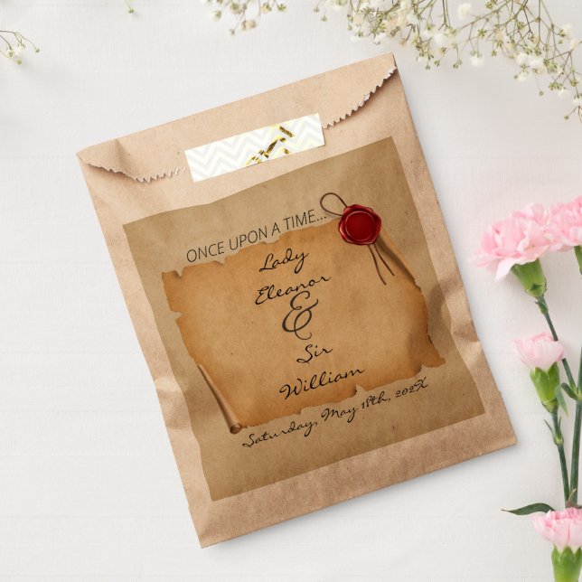 Bolsa De Papel Una Vez, Un Sello De Cera De Cera De Desplazamient (Sellado)