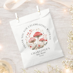 Bolsa De Papel Unas Pequeñas Flores Silvestres de Hongo Baby Show