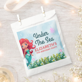 Bolsa De Papel Under the sea Cute Mermaid Birthday Girl