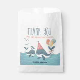 Bolsa De Papel Under the Sea Whale Baby Shower Gracias