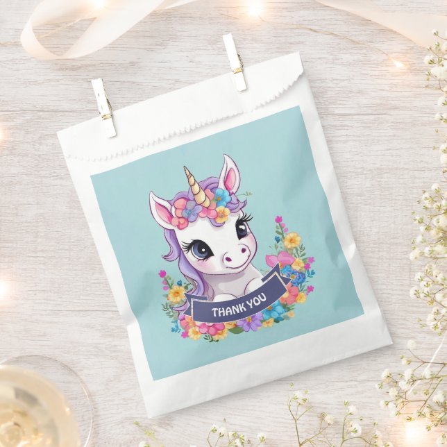 Bolsa De Papel Unicornio, bebé mágico dulce (Cortado)