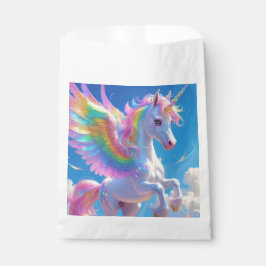 Bolsa De Papel Unicornio con aleta de arcoiris