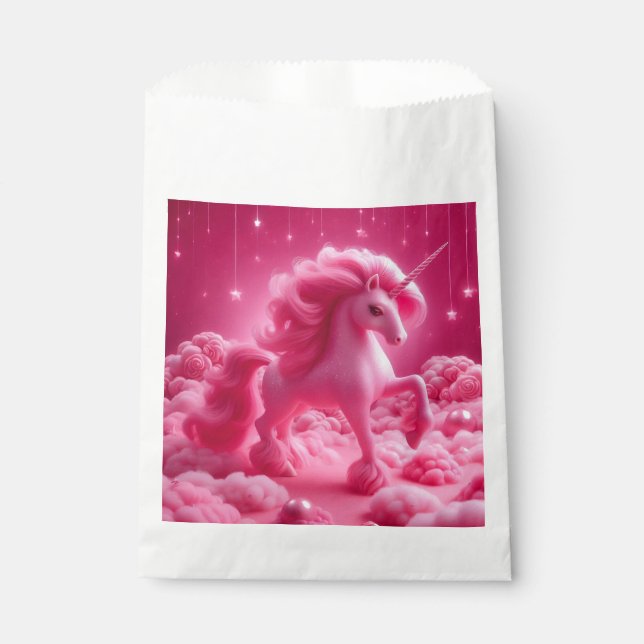 Bolsa De Papel unicornio rosa (Anverso)
