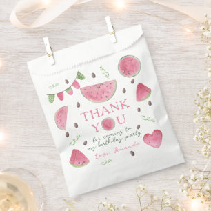 Bolsa De Papel Uno en Melón Chica Cumpleaños gracias