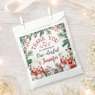 Bolsa De Papel UNO maravilloso Navidades de Oso Cutáneo 1º cump
