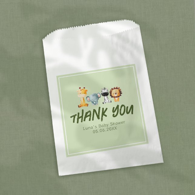 Bolsa De Papel Uno Salvaje Está En Camino De Safari Baby Shower (Subido por el creador)