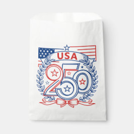 Bolsa De Papel USA 250 Patriotic Anniversary Emblem Design