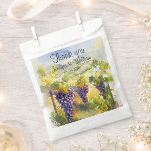 Bolsa De Papel Uvas de viñedo rústico Limones Italia Boda  