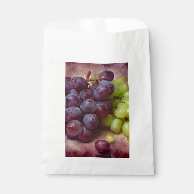 Bolsa De Papel Uvas Rojas Y Verdes (Anverso)