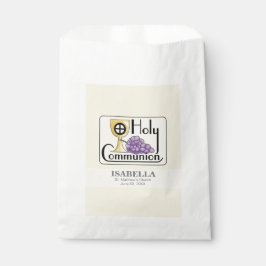 Bolsa De Papel Uvas y Copa de Primera Comunión, Personalizable