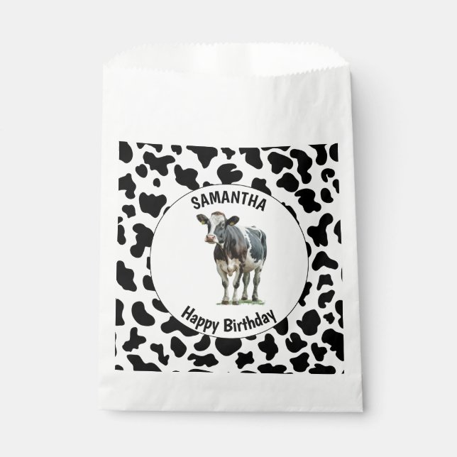 Bolsa De Papel Vaca en blanco y negro (Anverso)