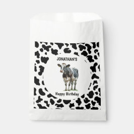 Bolsa De Papel Vaca en blanco y negro