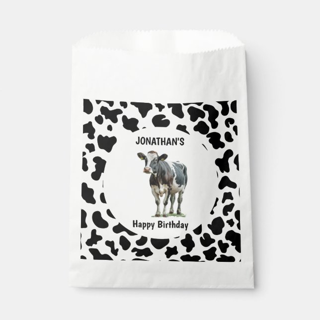 Bolsa De Papel Vaca en blanco y negro (Anverso)