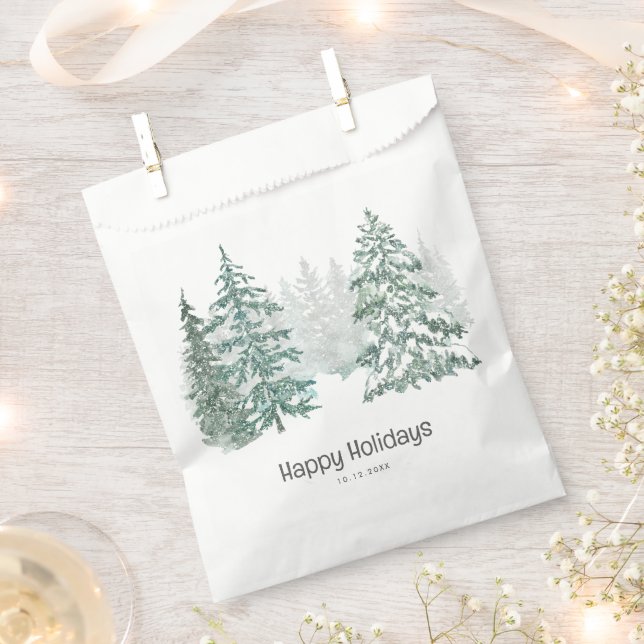 Bolsa De Papel Vacaciones en invierno (Cortado)