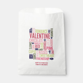 Bolsa De Papel Valentine Words El día de San Valentín Favor Bag