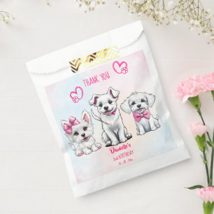 Bolsa De Papel Vamos a pintorescos cachorros lindos y blancos cum