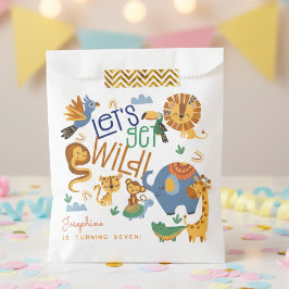 Bolsa De Papel Vamos a tener animales salvajes de safari niños fi