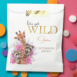 Bolsa De Papel Vamos a tener animales salvajes de safari niños fi