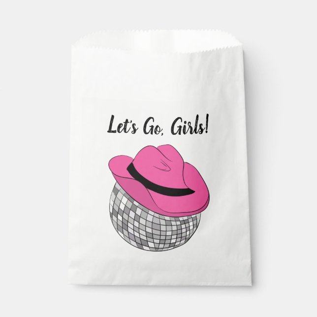 Bolsa De Papel Vamos Chicas Disco Cowgirl Bachelorette Party (Anverso)