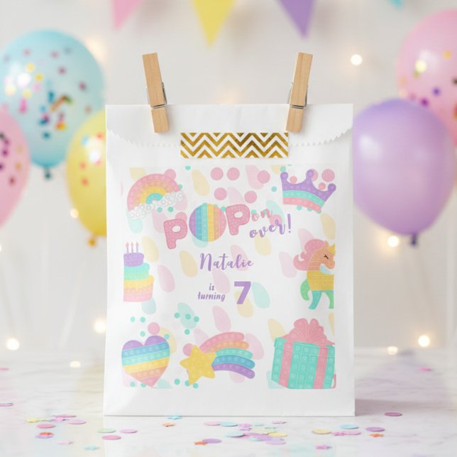 Bolsa De Papel ¡Vamos! Pastel pop it cumpleaños kid (Subido por el creador)