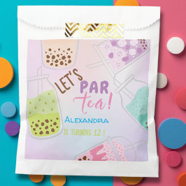 Bolsa De Papel Vamos por el cumpleaños del té bobba