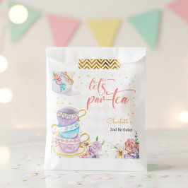 Bolsa De Papel Vamos por té, cumpleaños de té