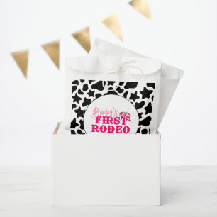 Bolsa De Papel Vaquera Disco Rosa Primer Rodeo