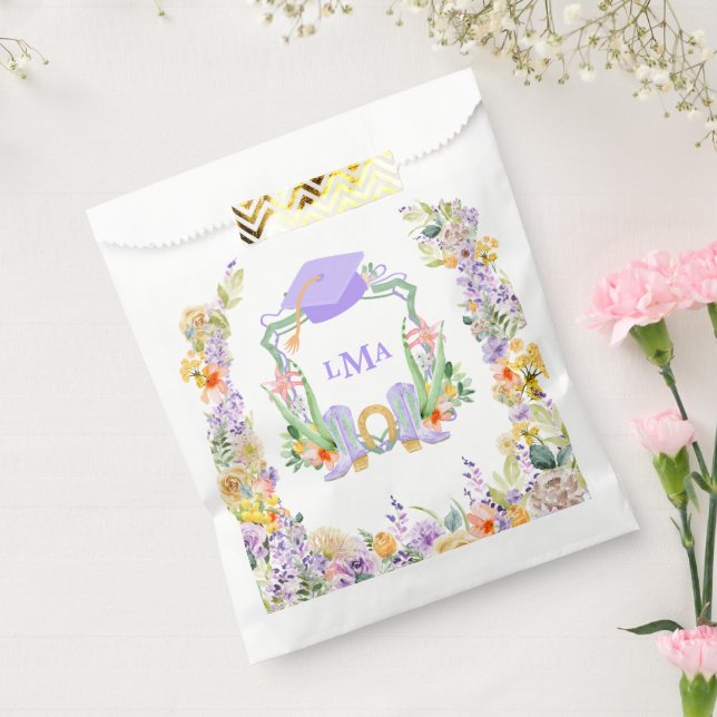 Bolsa De Papel Vaquera Preppy Morada  (Sellado)