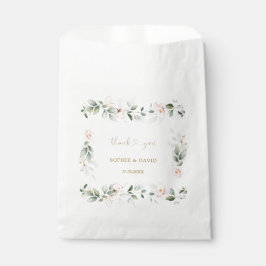 Bolsa De Papel Vegetación acuática Boda Favo de oro floral rosa
