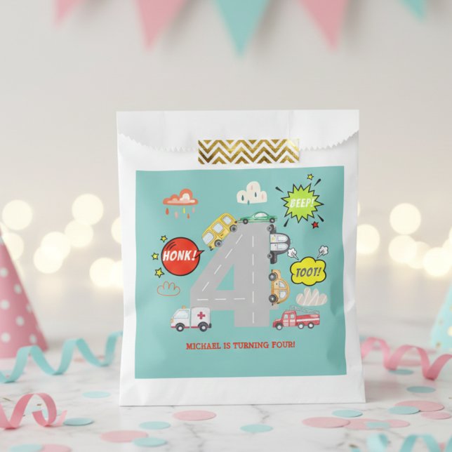 Bolsa De Papel Vehículos de pitido de hongos para el cumpleaños d (Subido por el creador)