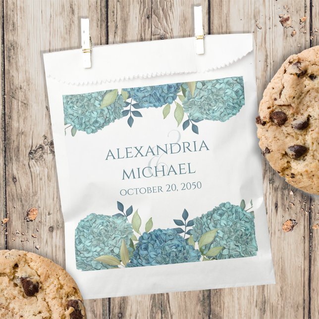 Bolsa De Papel Vela boda elegante favorece la hidrangea Minimalis (Subido por el creador)