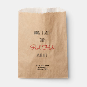 Bolsa De Papel Vendedor del mercado de bienes raíces rojo y cali