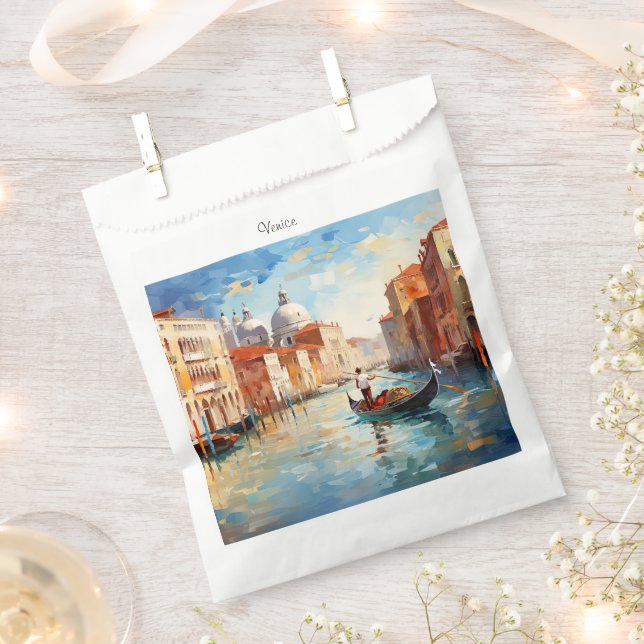 Bolsa De Papel Venecia pintada, Italia (Cortado)