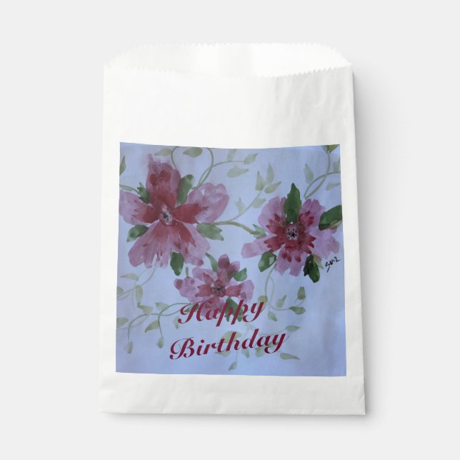 Bolsa De Papel Verde azul y Borgoña (Anverso)