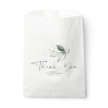 Verdes Hojas Doradas Elegante Agradecimiento